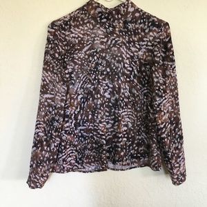 Bella Dahl women's animal print blouse. Size S.